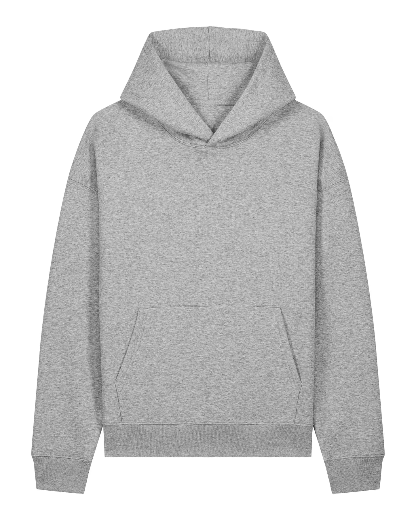 Grå hettegenser unisex foran