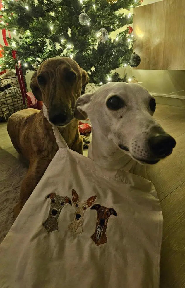 Totebag med broderi av egen hund